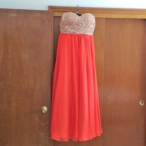 *Kasey J Mango Tango strapless beaded gown 14